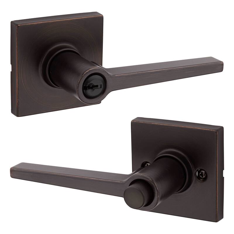 Kwikset Safelock Daylon Single Cylinder Keyed Entry Door Lever Set