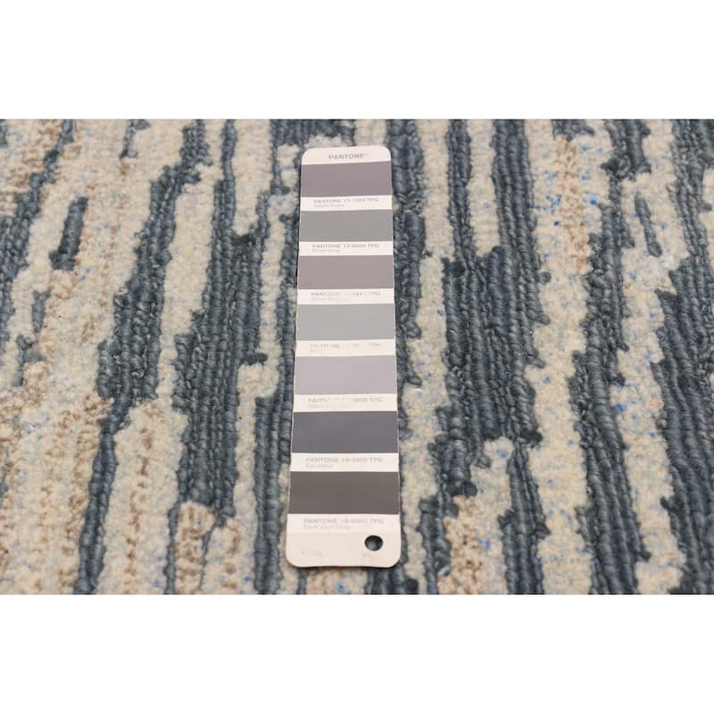 ECARPETGALLERY Hand-knotted Tangier Grey Wool Rug - 6'9 x 9'9