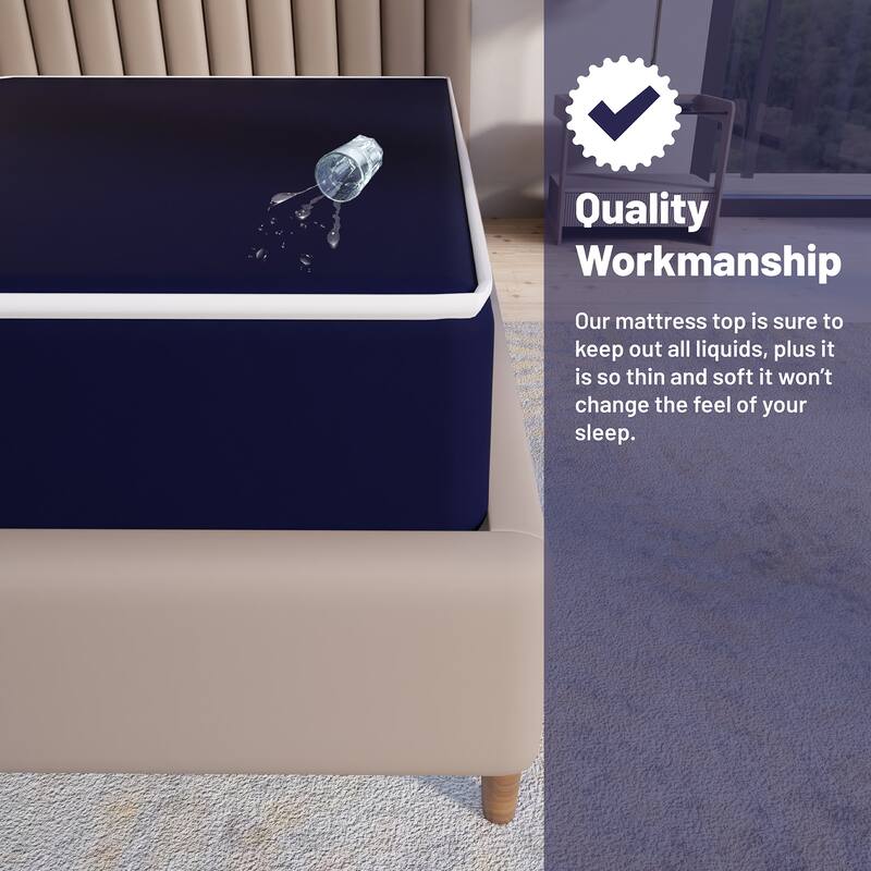 Onetan, 7" Medium Firm Double sided Tight top Foam Rolled Vinyl Mattress, Good For The Back
