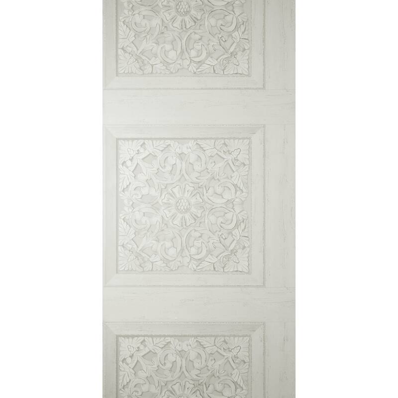 Fine Decor Albie Dove Carved Panel Wallpaper