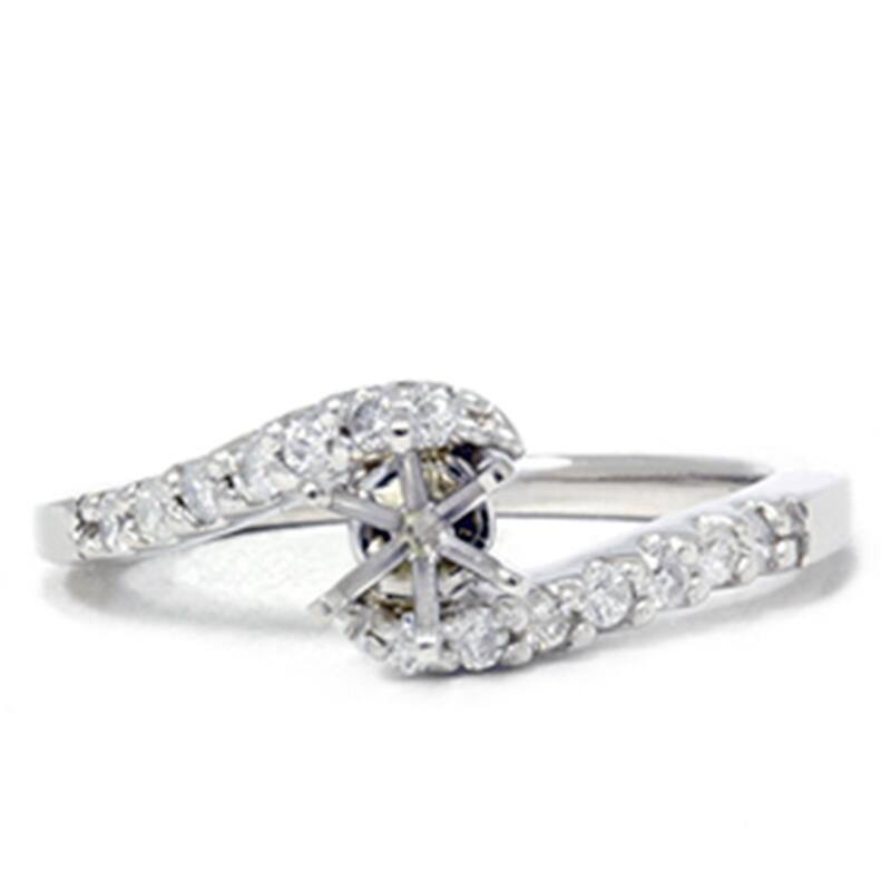1/4ct Diamond Engagement Ring White Gold Setting