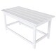 preview thumbnail 35 of 55, POLYTRENDS Laguna All Weather Poly Outdoor Coffee Table - Rectangle White
