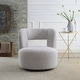 preview thumbnail 3 of 25, Swivel Barrel Chair with Soft Teddy Fabric, Comfy Round Accent Chair for Living Room
