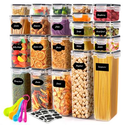 Airtight Food Storage Container Set, 21 Pcs Food Canisters for Kitchen, Pantry Organization and Storage