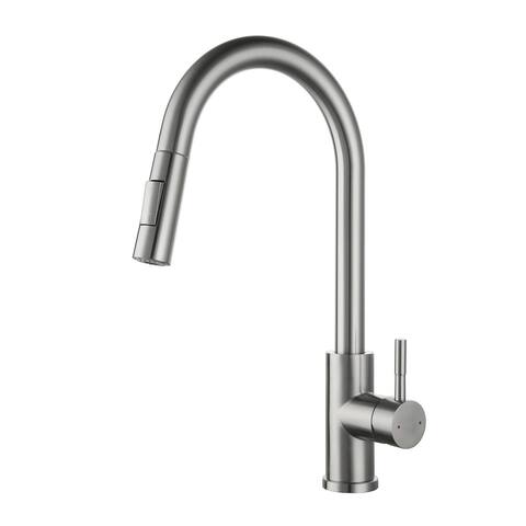 pull-out Sprayer Kitchen Faucet in Stainless Steel Brushed Chrome