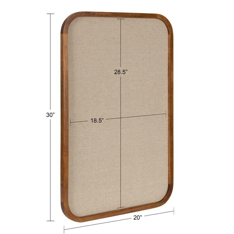 Kate and Laurel Hutton Wood Framed Fabric Pinboard