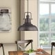 preview thumbnail 11 of 17, 1-Light Industrial Farmhouse Single Dome Pendant Light Hanging Lamps - ‎11 x 11 x 8.5 inches Oil Rubbed Bronze