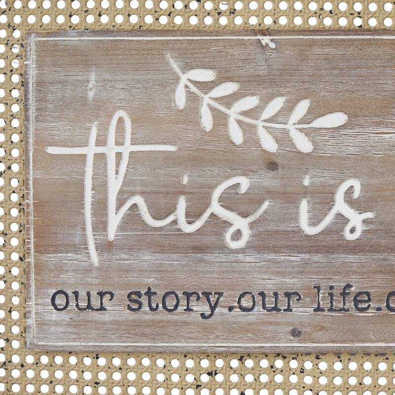 Wood Sign Wall Decor - Set of 2 Brown - Roche River Decor
