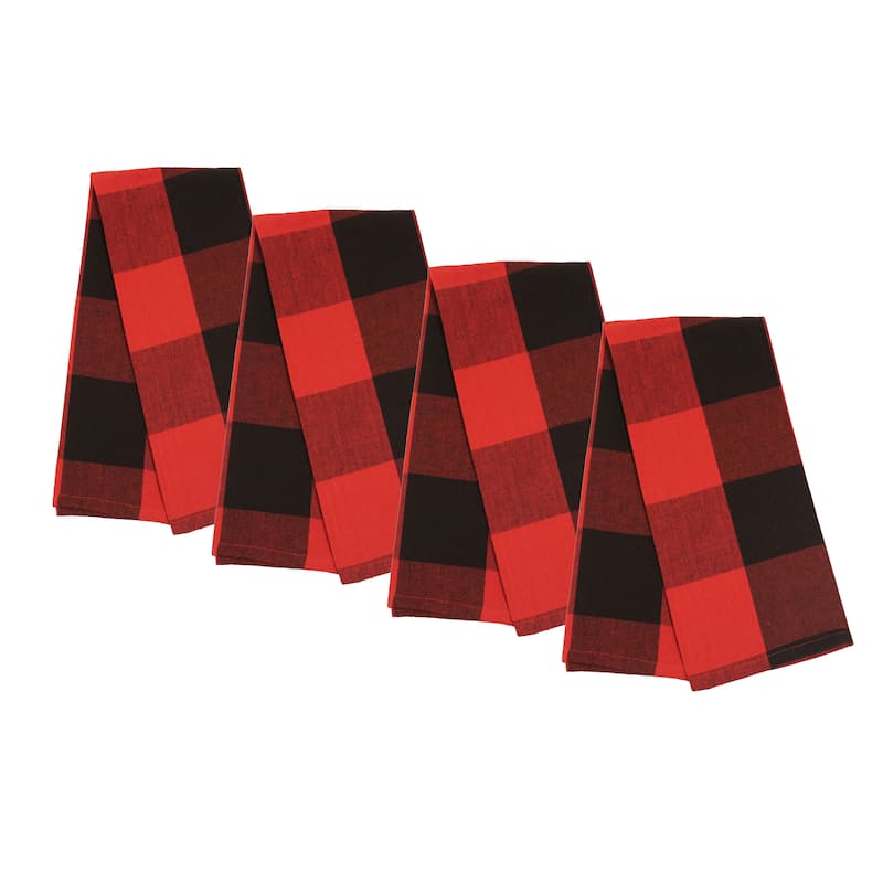 Fabstyles Buffalo Check Set of 4 Cotton Kitchen Towel