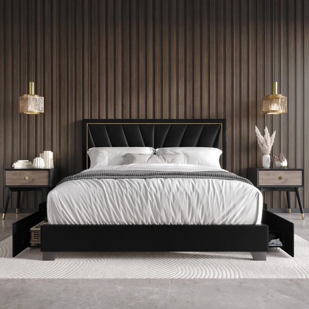 Valdez Upholstered Storage Platform Bed