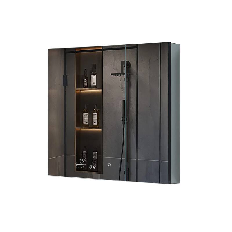 Savera 30 in. Surface-Mount LED Mirror Medicine Cabinet with Defogger