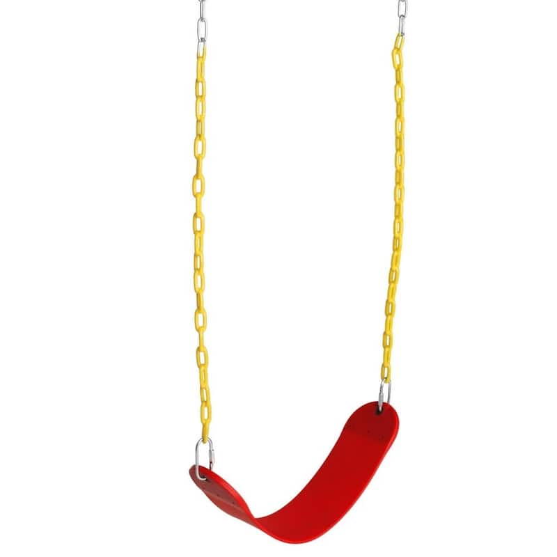 Kids Heavy Duty Swing Seat Set for Gyms Outdoor Play - N/A - Red