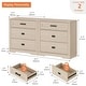 preview thumbnail 25 of 71, WAMPAT Mid Century Modern Dresser, 31.9" Tall Storage Cabinet with Drawers