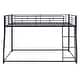 preview thumbnail 9 of 9, Full XL over Queen Metal Floor Bunk Bed, Black