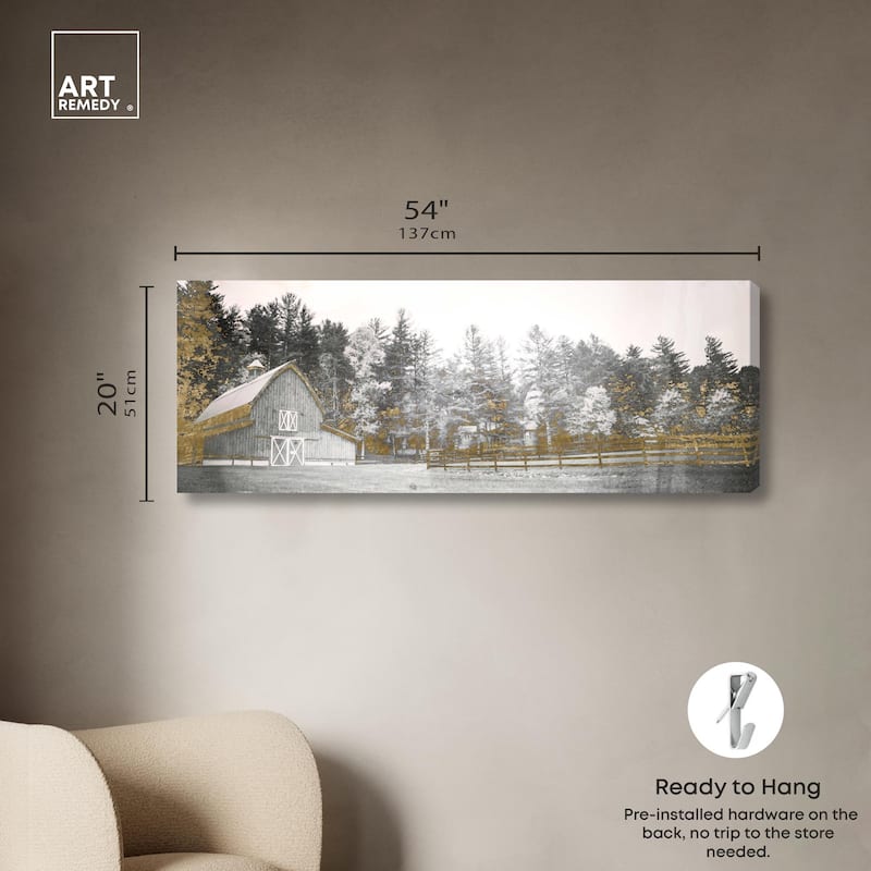 Out in the Field Panoramic Canvas by Art Remedy, Gallery Wrapped