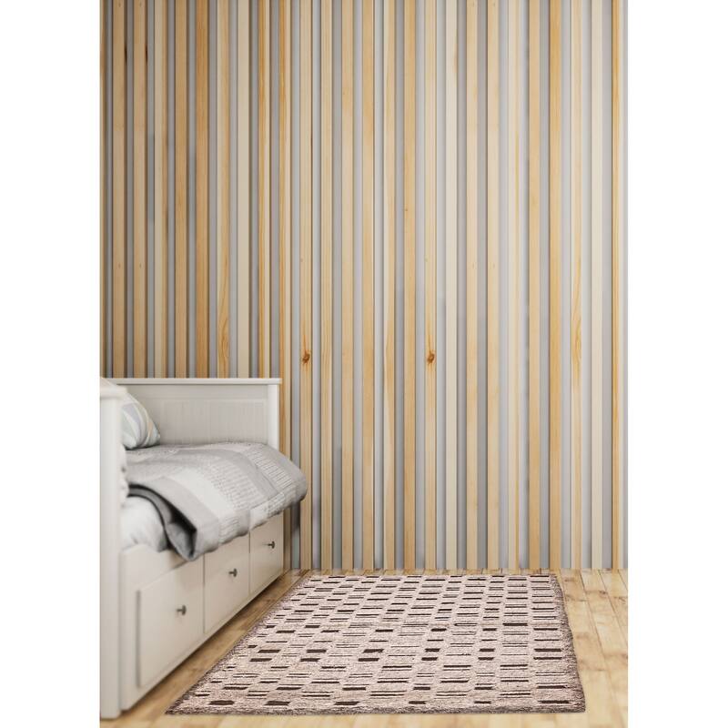 ECARPETGALLERY Hand-knotted Tangier Light Grey Wool Rug - 5'1 x 7'9