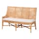 Baako Bohemian Light Honey Rattan 2-Piece Dining Nook Bench Set