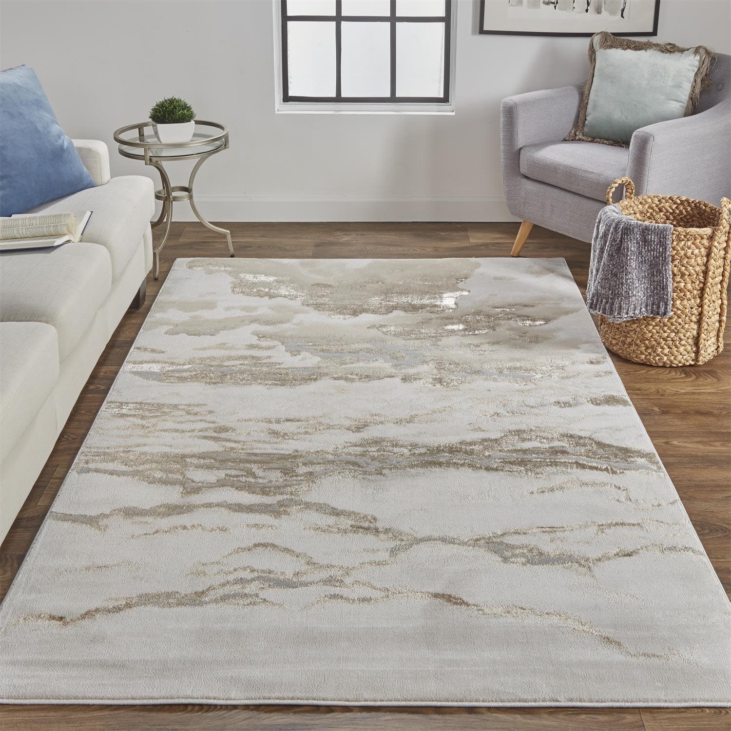 Grand Bazaar Tripoli Machine Made Abstract Modern Area Rug