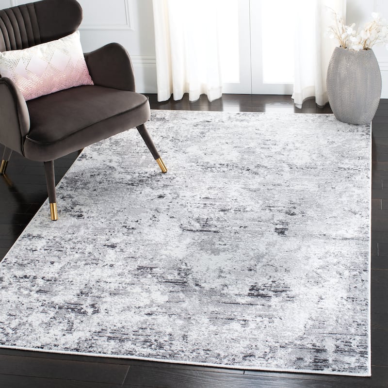 SAFAVIEH Amelia Modern Abstract Rug - 3' x 5' - Grey/Ivory - Rectangle
