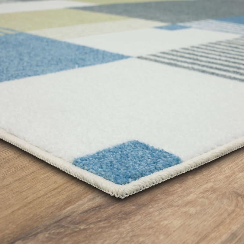 Mohawk Home Alliance Geometric Color Block Area Rug On Sale Bed