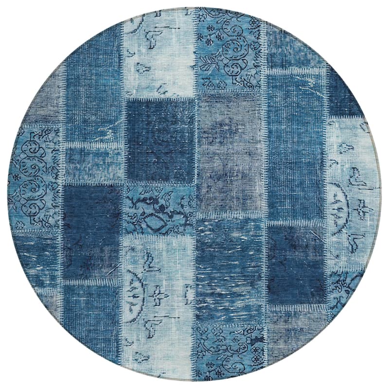HomeRoots Patchwork Traditional Rectangle Outdoor Rug