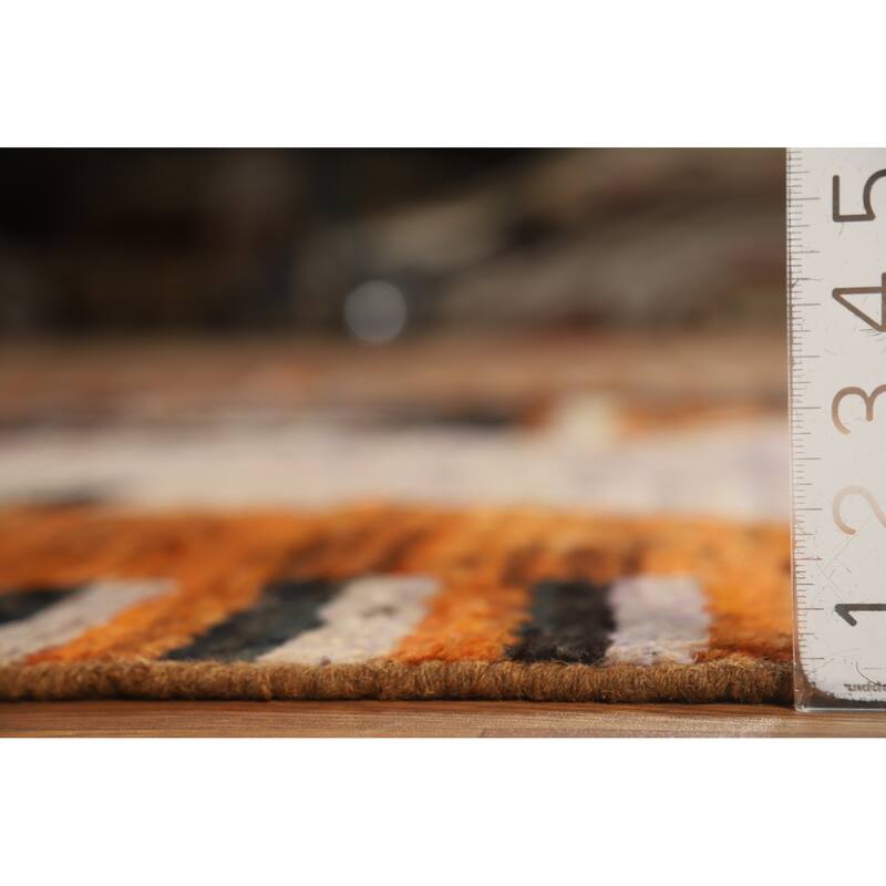 Geometric Moroccan Area Rug Handmade Bedroom Wool Carpet - 6'11" x 9'10"