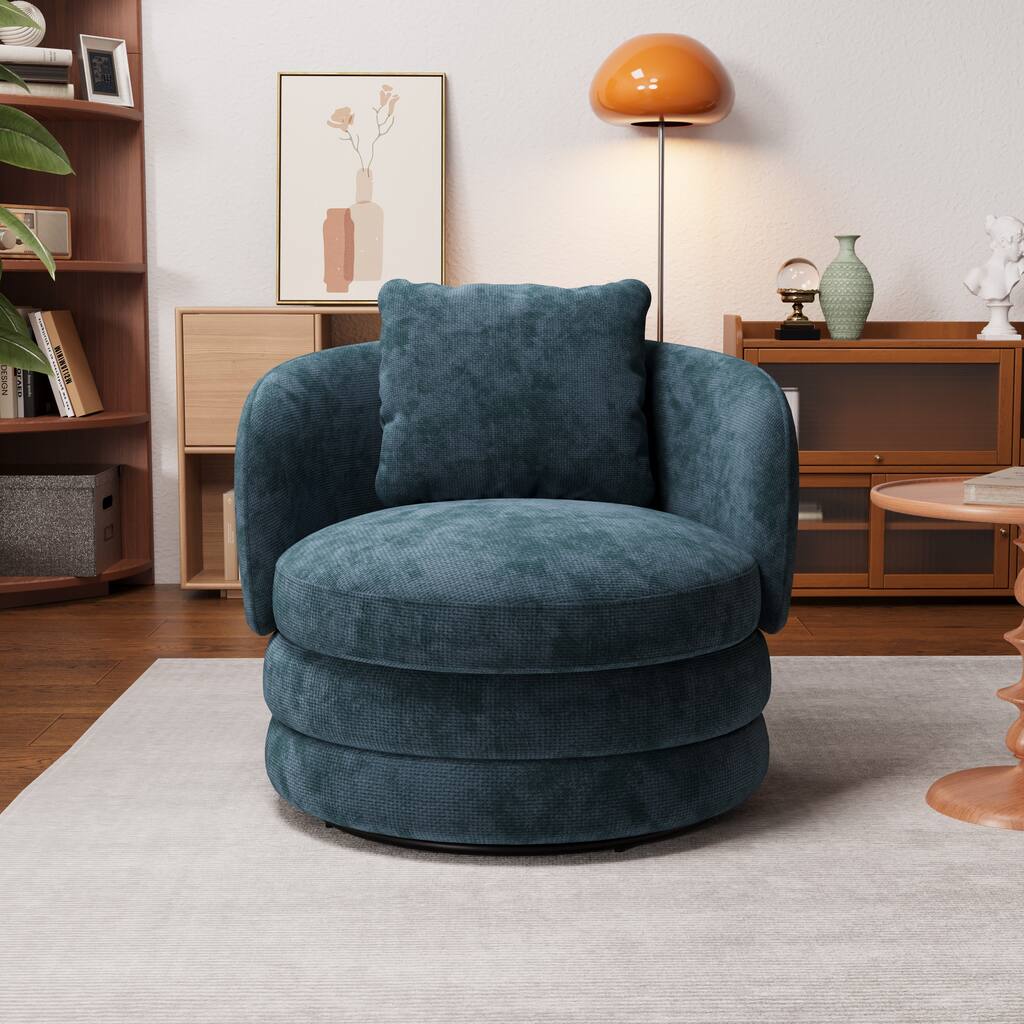 30"W Modern Upholstered Armchair,Accent Chair with a Pillow