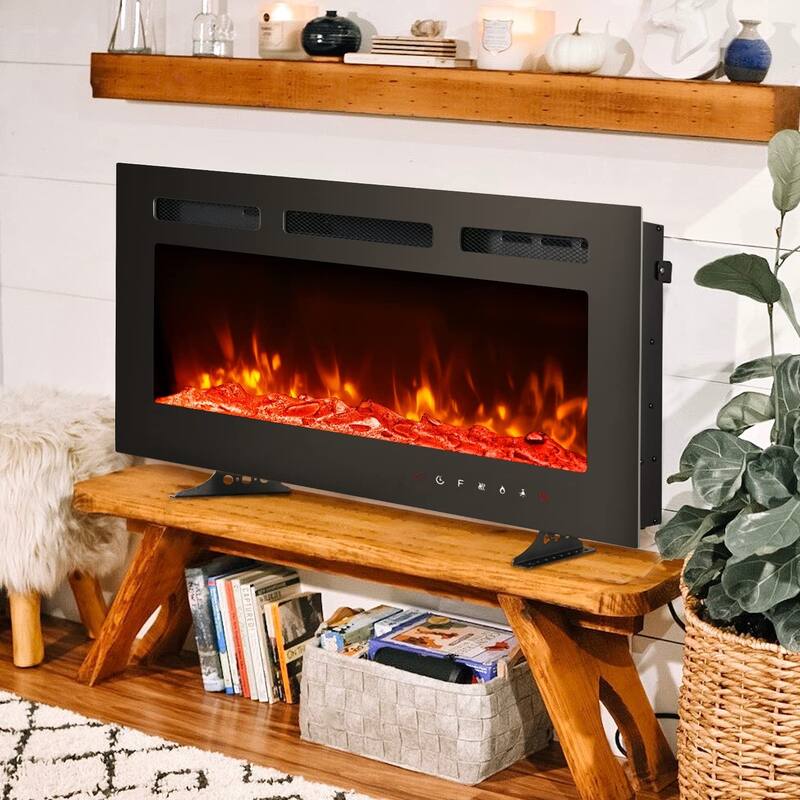 Electric Fireplace 12 Flame Color Wall Mounted