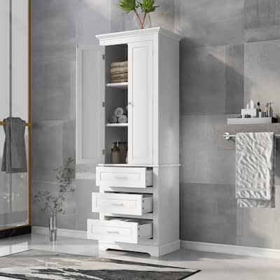 24'' x 15.7'' x 70'' Freestanding Bathroom Cabinet with 3 Drawers