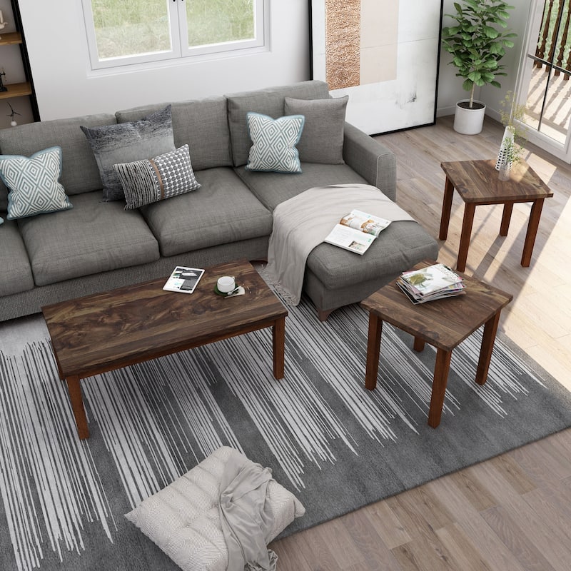 Amara Contemporary 48-inch Faux Marble Top 3-Piece Accent Table Set by Furniture of America