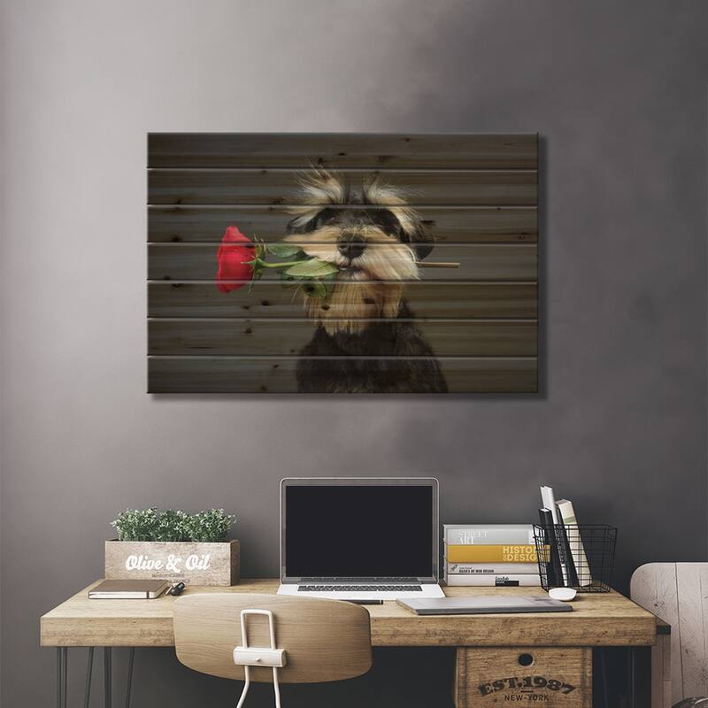 Tango Dancer Print On Wood by Adnan Mahmutovic - Multi-Color