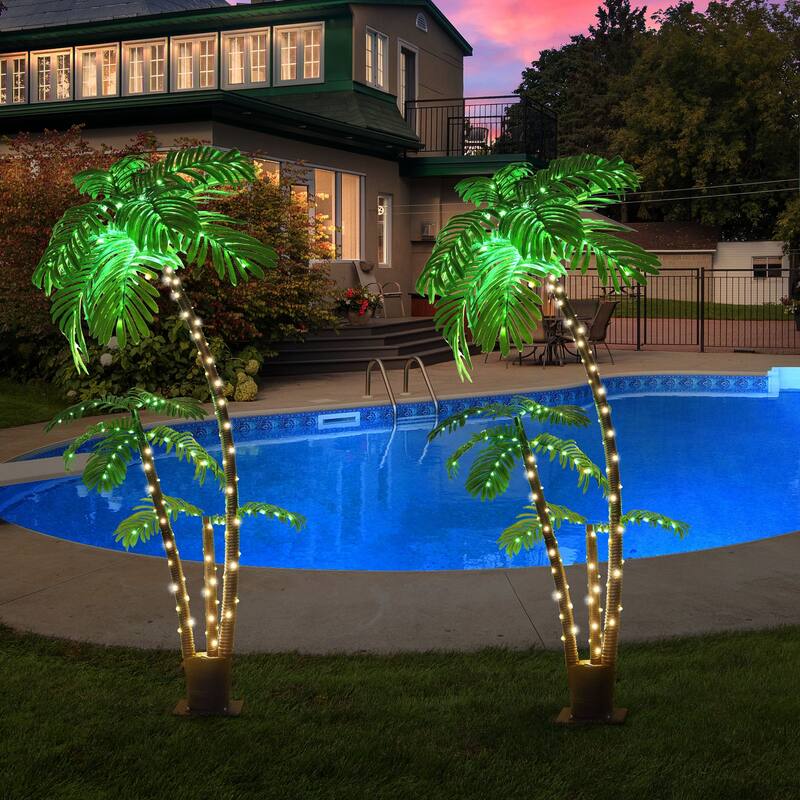 Lighted Palm Tree for Outside Patio Yard Party Pool On Sale Bed
