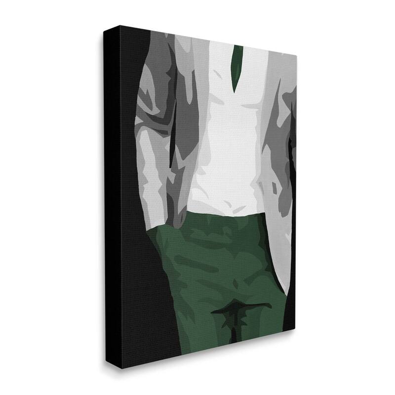 Stupell Industries Man In Suit Trendy Fashion Canvas Wall Art, Design ...