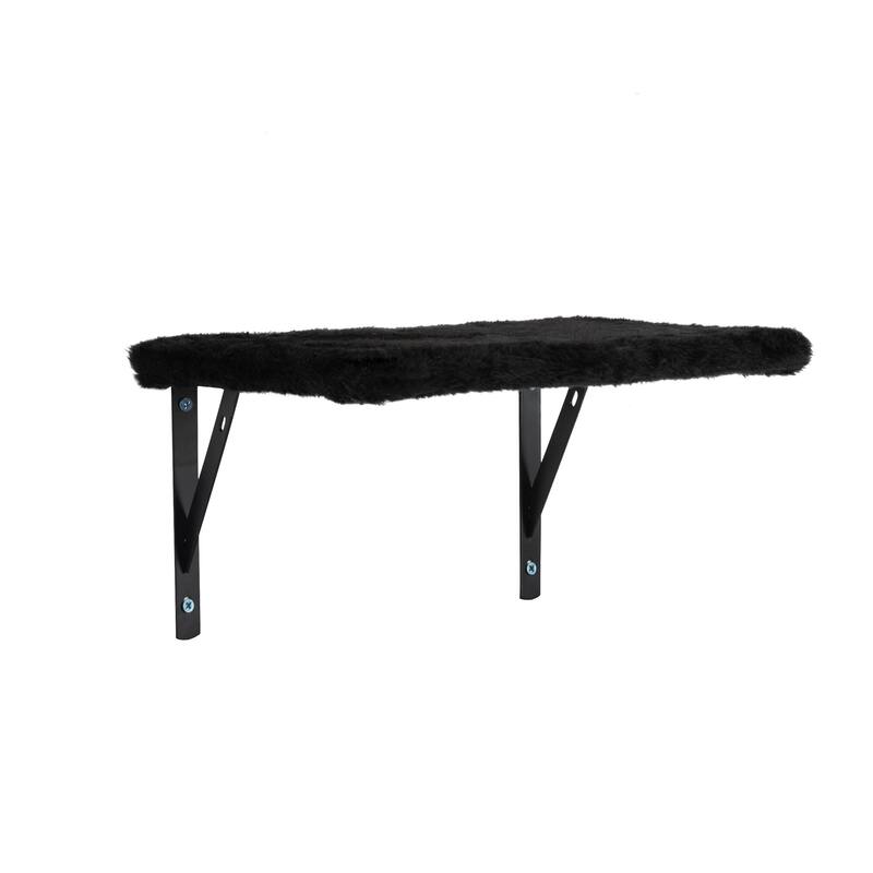 Cat Wall Shelves, Wall-Mounted Cat Climber Set of 5, Floating Cat Perches, Cat Furniture - Black