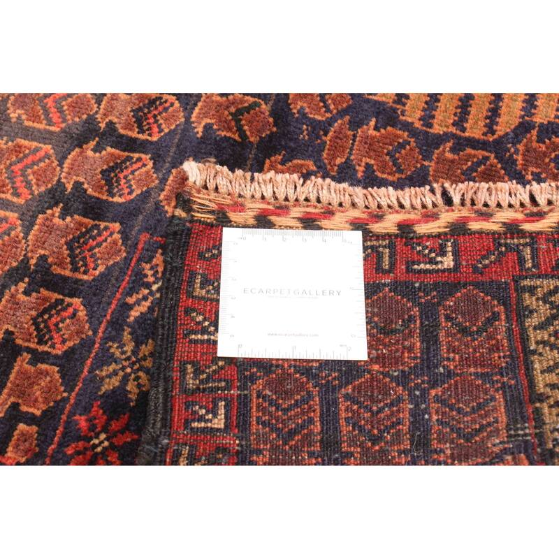 ECARPETGALLERY Hand-knotted Teimani Dark Navy Wool Rug - 2'11 x 4'2