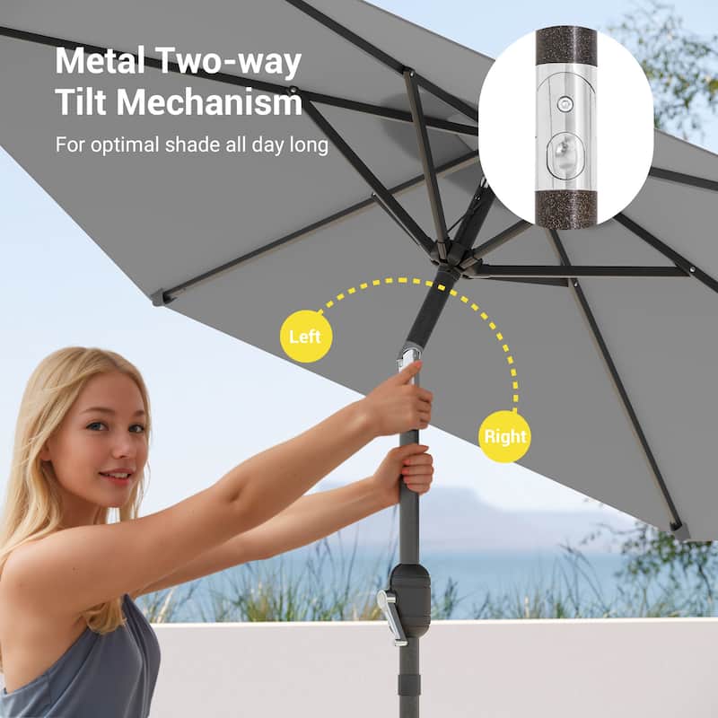 Bonosuki 7.5-foot Waterproof Sunshade Canopy Patio Umbrella