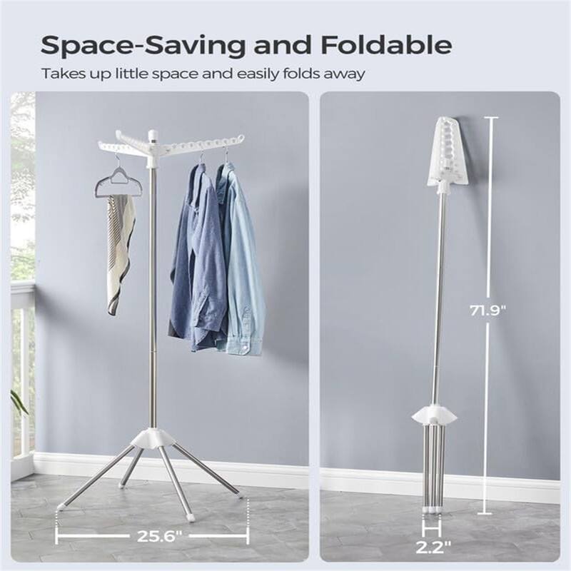 Clothes Drying Rack, 59-Inch Folding Laundry Drying Rack