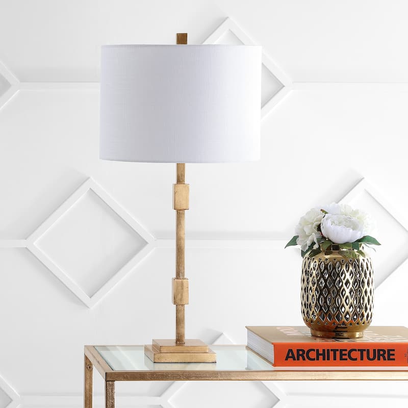 Ziggy 29" Metal LED Table Lamp, Gold Leaf by JONATHAN Y