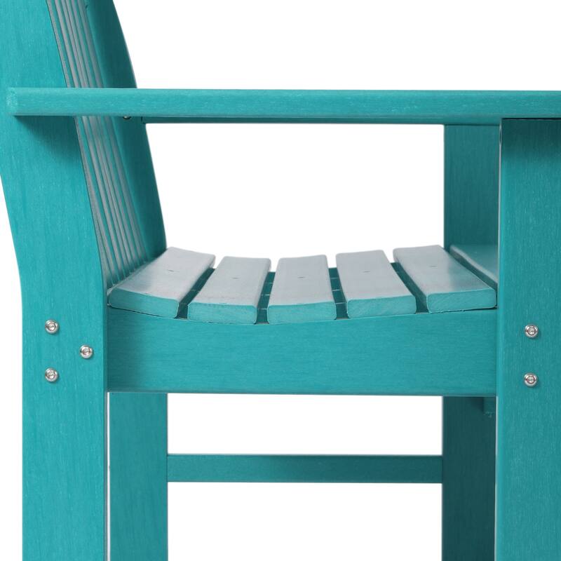 Polytrends Laguna Outdoor Patio 4-Piece Garden Chair and Porch Bench Conversation Set
