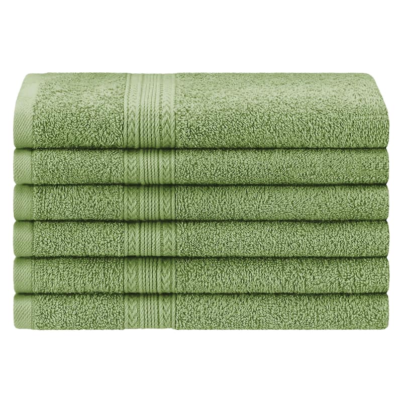 Eco-Friendly Sustainable Cotton Hand Towel by Superior (Set of 6)