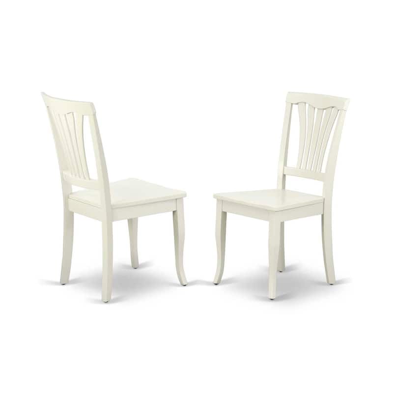 HomeStock 5-Pc Rectangular Linen White Finish Solid Wood Top-Dining Room Set with Dropleaf-Seats 4