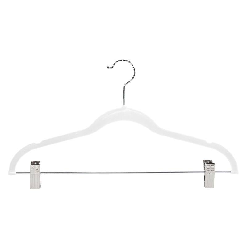 Simplify 24 Pack Velvet Hangers with Clips