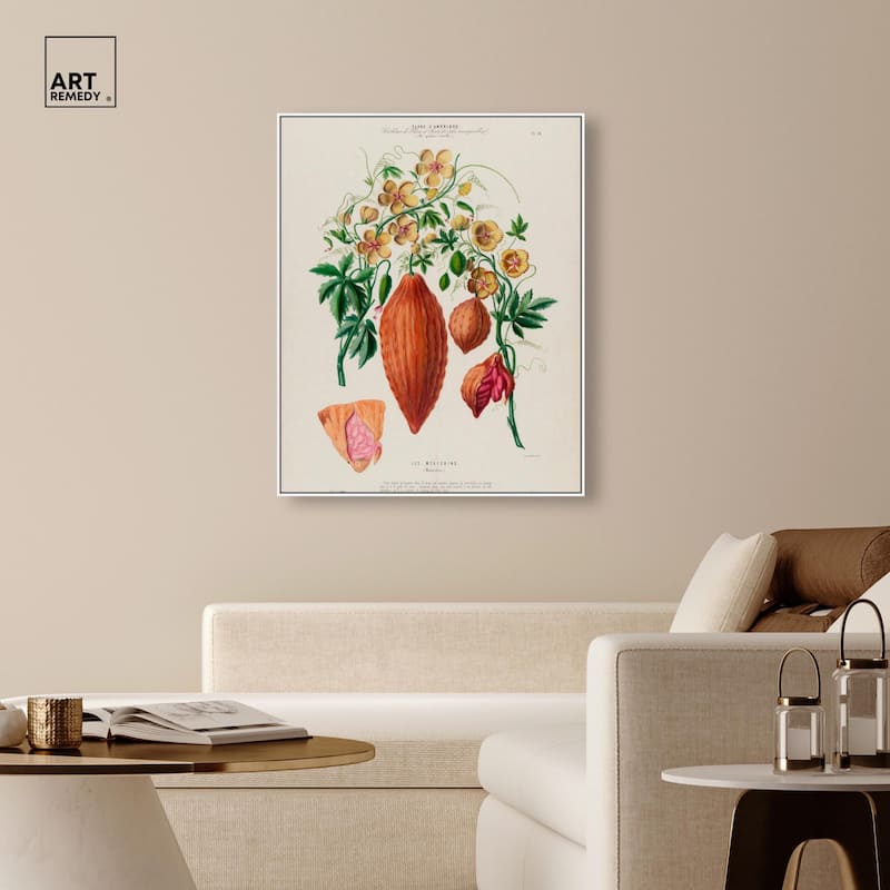 Momordica Exotic Floral Flore Canvas by Art Remedy