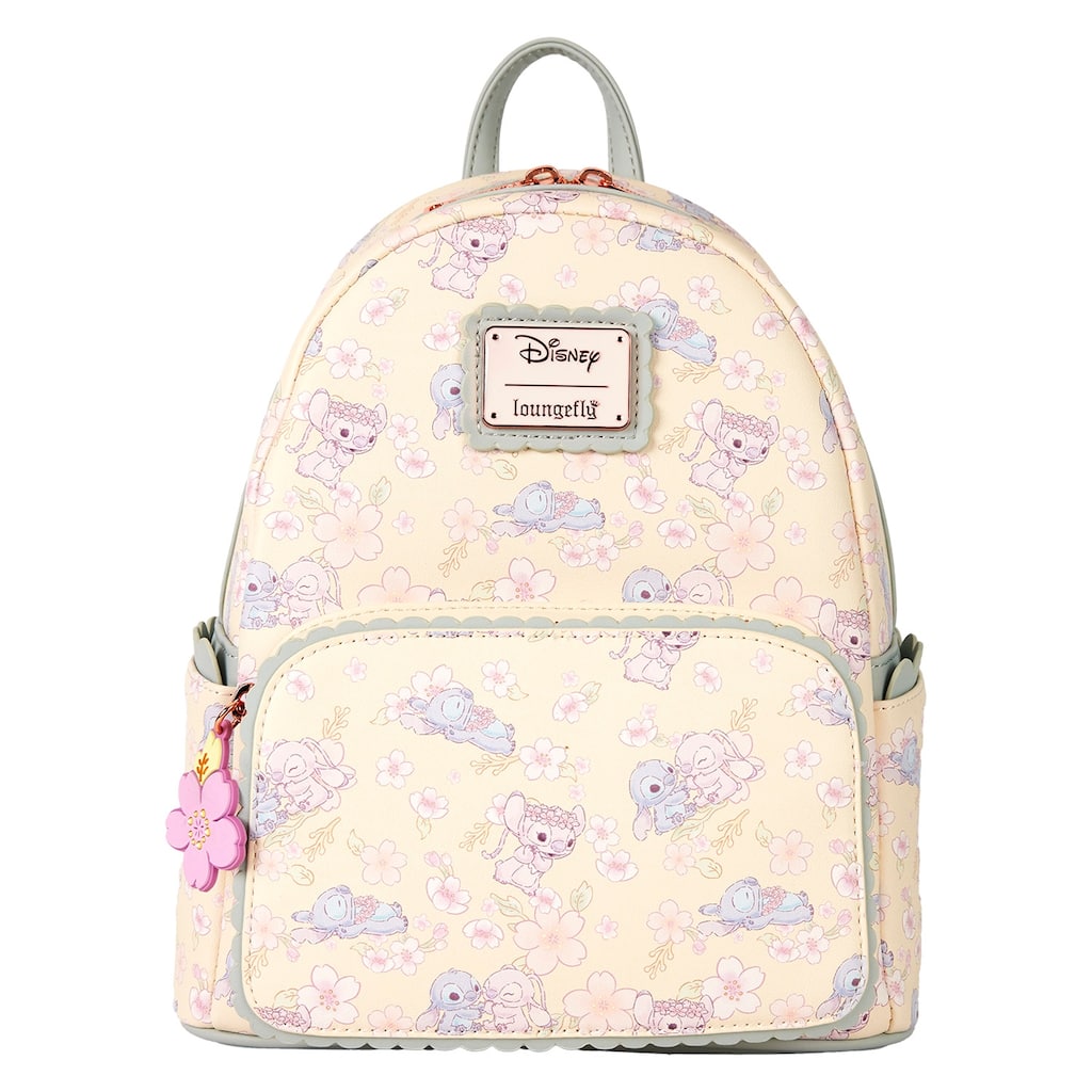 Stitch & Angel Cherry Blossom All-Over Print Mini Backpack