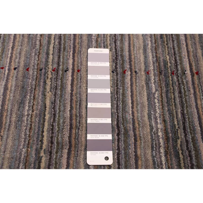 ECARPETGALLERY Hand Loomed Kashkuli Gabbeh Grey Wool Rug - 5'0 x 7'10