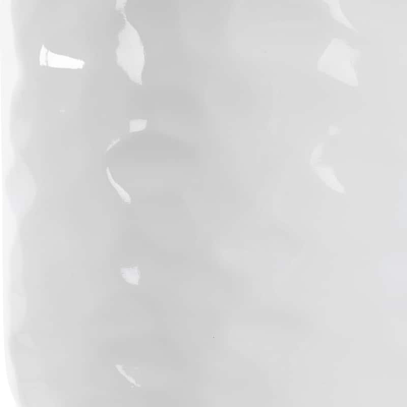 Glaze Textured Ceramic Table Lamp with Drum Shade - 29" - White