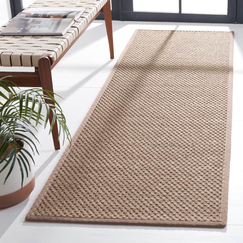 SAFAVIEH Handmade Natural Fiber Relina Sisal Rug - 2'6" x 12' Runner - Natural/Grey