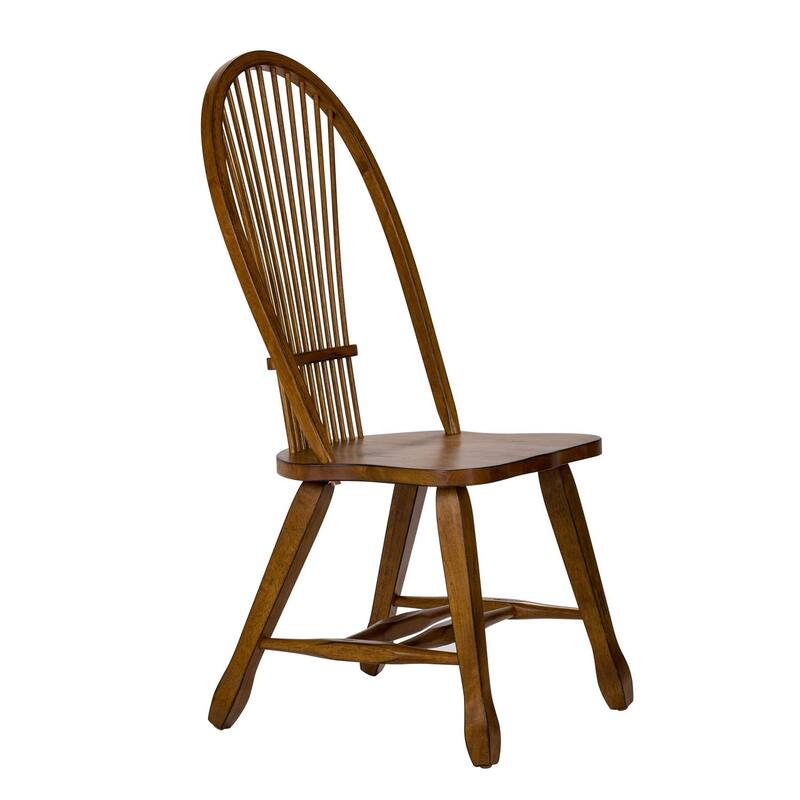 Treasures Rustic Oak Sheaf Back Dining Chair (Set of 2)
