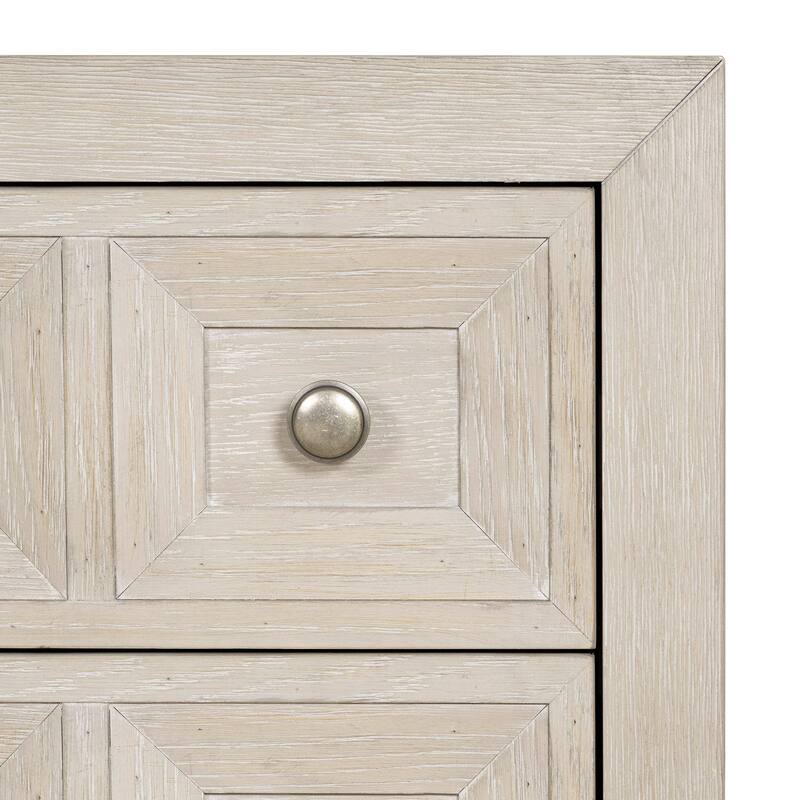Furniture of America Durem II Modern 2-Piece Solid Wood Panel Bedroom Set with Oversized Nightstand