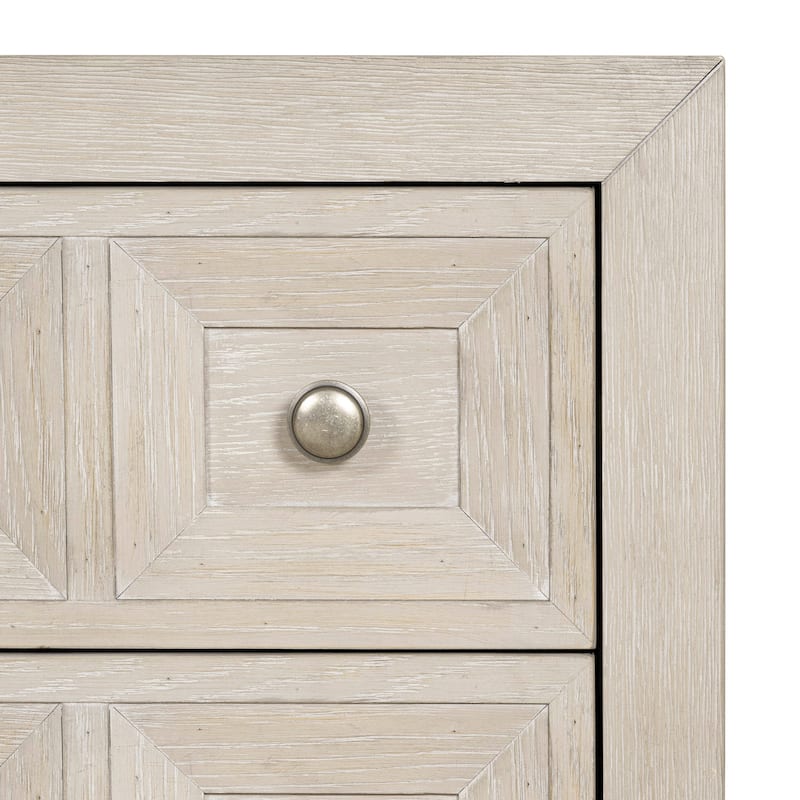 Furniture of America Durem II Modern 4-Piece Solid Wood Panel Bedroom Set with Oversized Nightstand